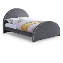 Meridian Furniture Brody Grey Velvet Full Bed