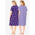 thumbnail image 2 of Dreams & Co. Plus Size 2-Pack Short-Sleeve Sleepshirt, 2 of 5
