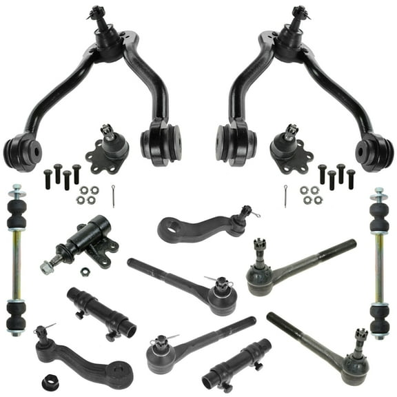 TRQ Tie Rod Ball Joint Sway Bar Link Control Arm Steering Suspension Kit 15pc PSA60100
