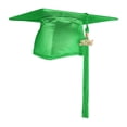 thumbnail image 2 of Shiny Green Graduation Cap  Tassel, 2 of 7