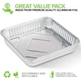 thumbnail image 5 of Stock Your Home 9x9 Aluminum Foil Pans - 8.75" L Rim (30 Pack) Square Tins for Toaster Oven- Cooking Lasagna, Casserole, and Doing Food Prep - Disposable Baking Pan for Cake or Brownie Dish, 5 of 7