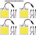 thumbnail image 2 of 4 Pack White Led Panel Dome Lights, Cob 48-smd Led Interior Car Lights Car Led Interior Dome Lights, 2 of 5