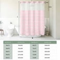 thumbnail image 5 of Pink Buffalo Plaid No Hook Shower Curtain with Snap in Liner, Farmhouse Pink White Checkered Double-Layer Waterproof Fabric Shower Curtains for Bathroom Hotel Bathtub, Mesh Top & Long 72"x84", 5 of 9