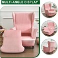 thumbnail image 3 of Piece Wingback Chair Cover Printed Wing Chair Slipcovers Stretch Wingback Armchair Covers Furniture Protector with Elastic Bottom for Living Room Bedroom Wingback Chair, 3 of 7