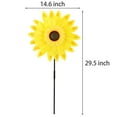 thumbnail image 3 of Gustave Sunflower Wind Spinners Garden Windmills Flower Pinwheels with Stake Kids Outdoor Toys for Yard Art Decoration Garden Ornament - Yellow, 3 of 10