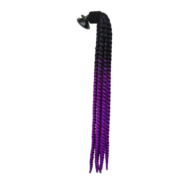 Trenzas para casco, cola de caballo, rampa de gradiente, para casco de moto Negro Morado