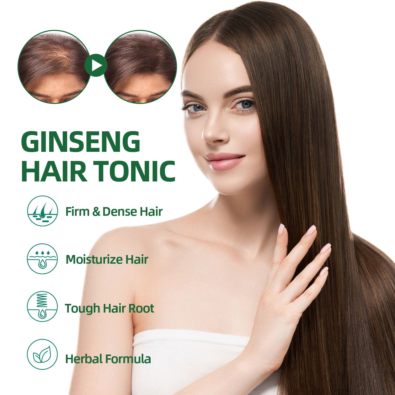 Alvantor Ginseng Hair Care Spray for Scalp Treatment, Growth, Strengthening & Thinning Hair Repair, 3.38 fl. oz.