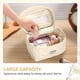 thumbnail image 2 of Juego de Bolsas Cosméticas Lodmemo 3 Piezas de Algodón Acolchado Beige, 2 of 7
