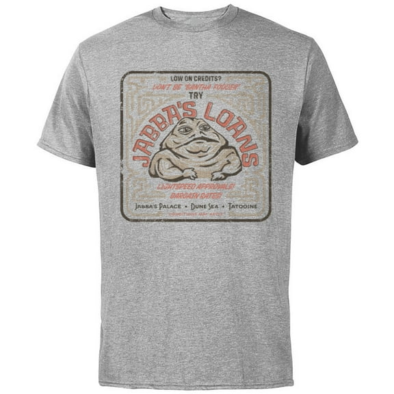 Star Wars Jabba The Hutt Loans Comic Standard - Short Sleeve Cotton T-Shirt for Adults - Customized-Athletic Heather