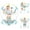 Navy, variant on Costway Baby Stationary Activity Center Infant Jumper with Removable Foot Pad Unisex Blue