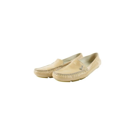 Beige Patent Logo Moccasins 15gz0731 Formal Shoes