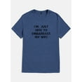thumbnail image 3 of I'M Just Here Men's Graphic Tee with Short Sleeves, Sizes S-2XL, 3 of 8