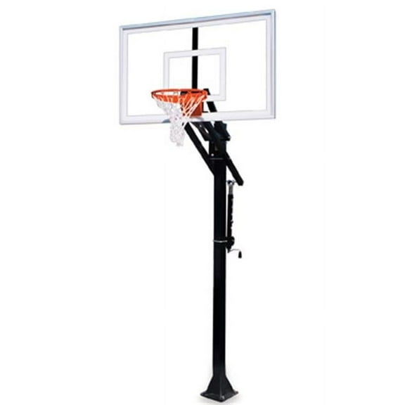 Jam Nitro-BP Steel-Glass In Ground Adjustable Basketball System, Purple