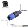 thumbnail image 4 of 10 Piezas de Cables Altavoz NL4FC Conector Cable Enchufes con Bloqueo Impermeable para, 4 of 8