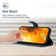 thumbnail image 3 of For Xiaomi Redmi 13c Case Skin-touch Leather Folio Flip Cover With Wrist Strap, 3 of 5