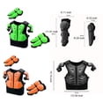 thumbnail image 3 of Yuarrent Armaduras de cuerpo completo Equipo de protección Traje Guardia Motocicleta Dirt Bike Esquí Cofre Columna vertebral Codo Rodillera Ropa Deportiva, Zapatos Verde S, 3 of 6
