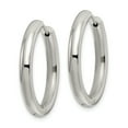 thumbnail image 2 of Primal Steel Stainless Steel 3.5mm Hinged Hoop Earrings, 2 of 7