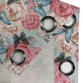 thumbnail image 3 of Ambesonne Colorful Grommet Curtain Single Panel, Peony Rose Butterflies, 50"x60", Multicolor, 3 of 5
