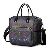 Pioneer Flower Floral Print Pattern Womens Lunch Box for Work,Insulated Large Lunch Bag for Tween and Teen,Loncheras Para Mujer,Leakproof Adult Lunch Bag for Work,Beach,Travel,Picnic,Camping