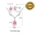 thumbnail image 4 of Emma Manor 925 Sterling Silver Antlers Pendant Necklace Set, Made With AAA Pear Shape Cubic Zirconia, 18”, 4 of 8