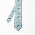 thumbnail image 2 of Necktie, Waves Dolphins Starfish, 3.7", Pale Blue Pale Blue, by Ambesonne, 2 of 4