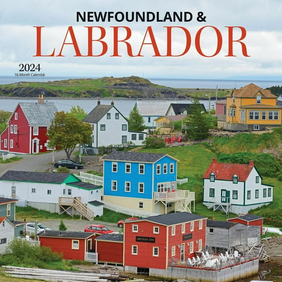 Wyman Publishing Terre-Neuve et Labrador 2024 30.48x60.96 CM Mur Carré Calendrier, 9781525611551