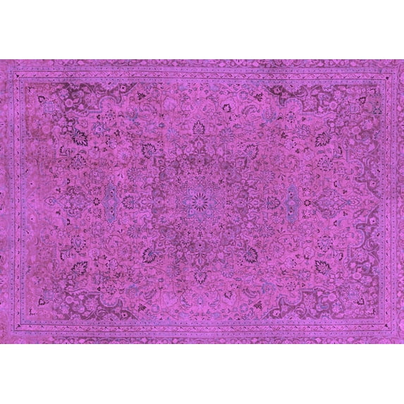 Ahgly Company Indoor Rectangle Abstract Purple Modern Area Rugs, 8' x 12'