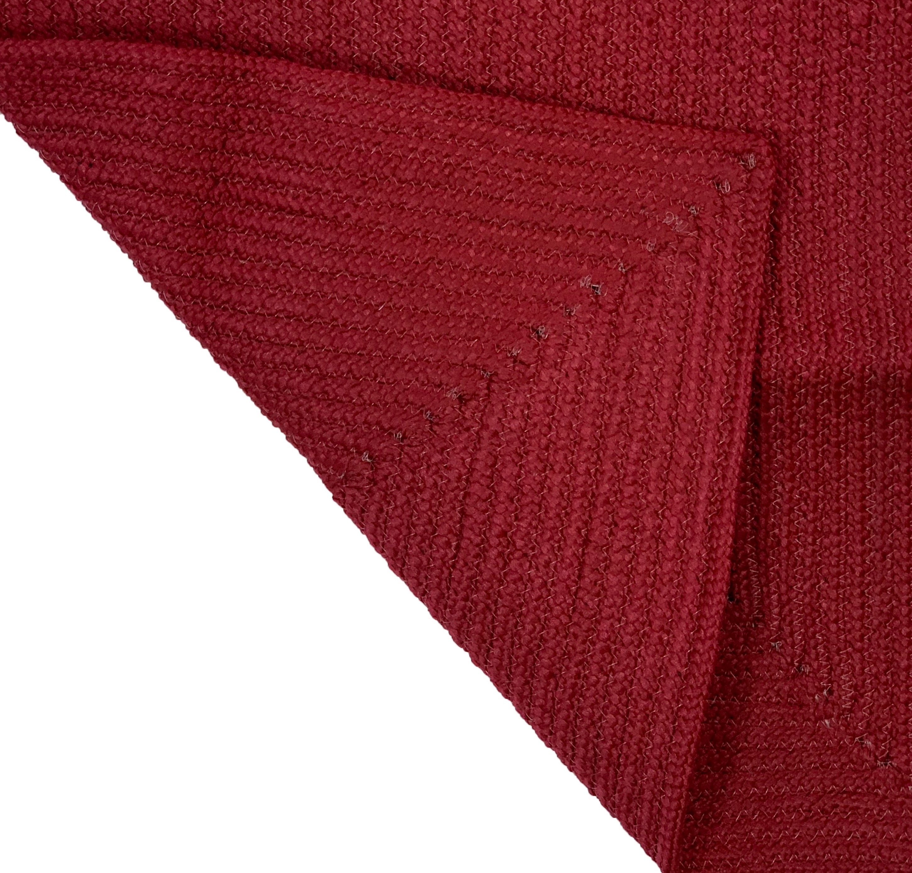 Better Trends 96" Octagonal Oval Brided Rug 100% Polypropylene Durable & Stain Resistant Reversible Indoor Area Utility Rug (Burgundy Solid) Alpine Solid Collection
