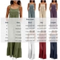 thumbnail image 4 of VBVC Women's Ruffle Hem Wide Leg Overalls , Adjustable Strap Sleeveless Jumpsuit For Women , Ladies' Casual Baggy Romper with Pockets,Gray,S-3XL, 4 of 9