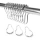 thumbnail image 1 of Paquete de 12 ganchos para cortina de ducha con bolas, anillos deslizantes para cortina de ducha de calabaza de acero inoxidable, 1 of 5
