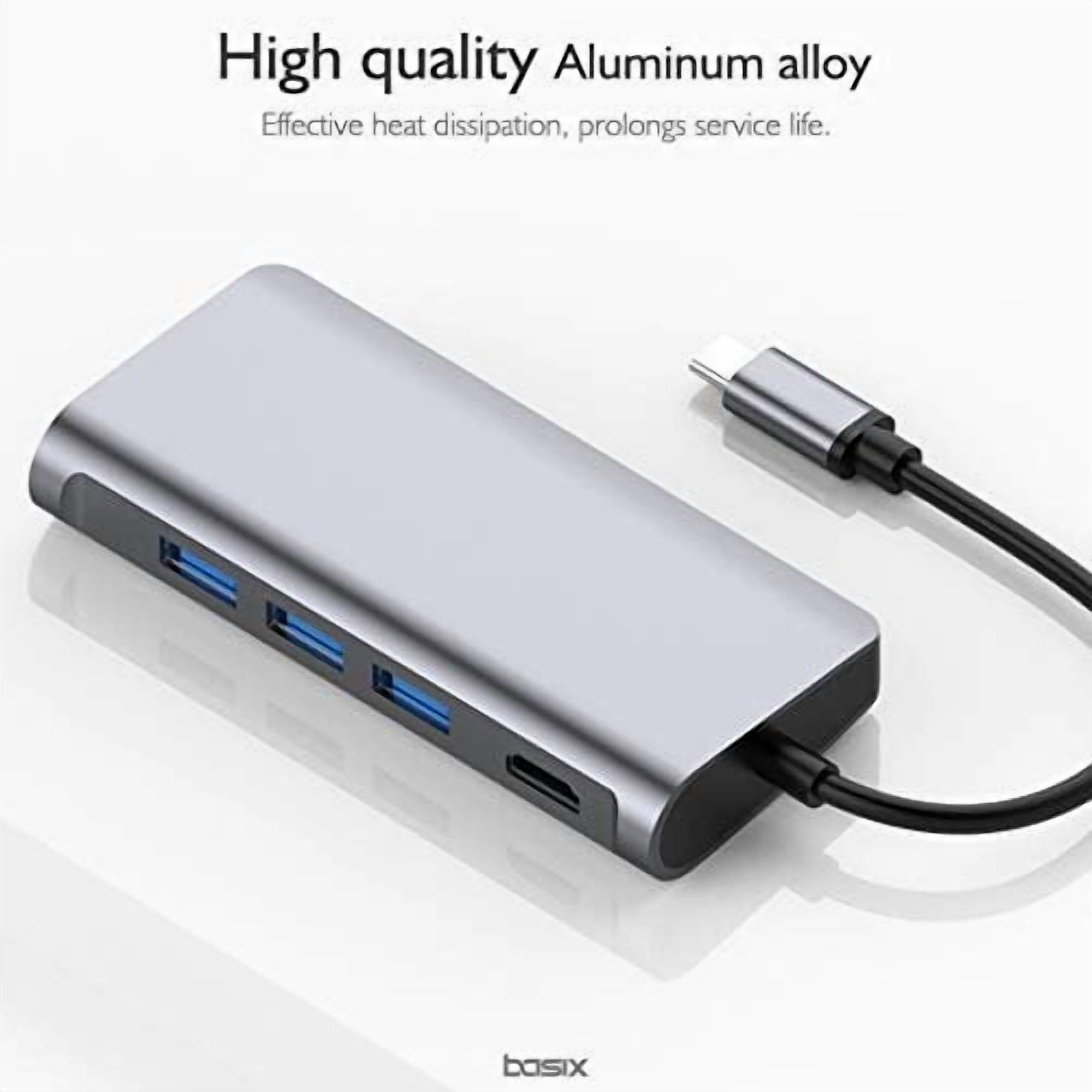 THYMOBO 8 in 1 USB C to USB Hub, USB Type C Adapter w. 3 USB 3.0 Ports, SD Micro SD, RJ45, USB C to HDMI