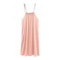 thumbnail image 2 of ZyeKqe Womens Nightgown Sleeveless Spaghetti Strap Casual Lightweight Soft Comfy Loungewear Crewneck Sleep Mini Dress, 2 of 5