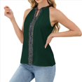 thumbnail image 1 of Camisa de con Cuello en V y Sin Mangas para Mujer, para Oficina y Trabajo. Verde XL, 1 of 9