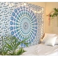 thumbnail image 3 of Gypsie Blu Mandala Twin Hippie Wall Tapestry Boho Wall Hanging Beach Bedspread Living Room Decor Bedsheet Tapestries, 3 of 3