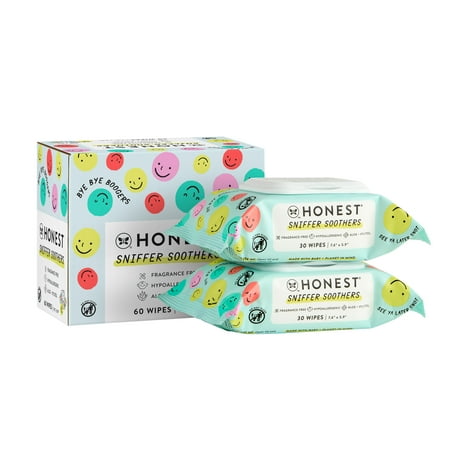 The Honest Company, Sniffer Soothers Nose &Amp; Face Wipes, 60Ct