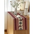 thumbnail image 5 of Table Runner 72 Inches Long for Kitchen Dining, Red Beige Boho Dresser Scarf Farmhouse, Dining Table Decorations for Wedding/Parties, Vintage Abstract Art Ethnic Tribe 16 x 72 In, 5 of 8