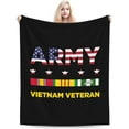 thumbnail image 4 of Army Vietnam Veteran Fleece Blanket Super Soft and All Season Warm,Winter Thermal Blanket, Blanket for Sofas 80"X60", 4 of 5