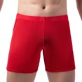 thumbnail image 2 of YWDJ Mens Underwear Boyshorts Breathable Lightweight No Show Men Casual Fashion Solid Sexy Underwear Gold Mesh Striped Breathable Hip Shorts Red XL, 2 of 9