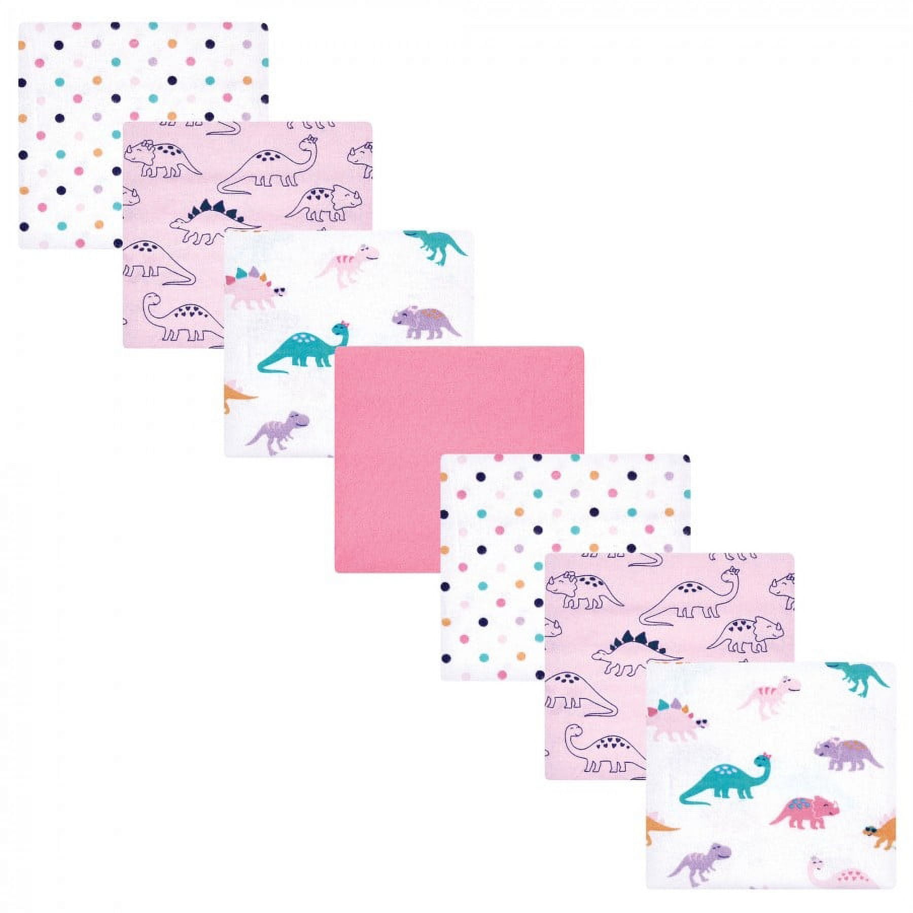 Hudson Baby Unisex Baby Cotton Poly Flannel Receiving Blankets Bundle, CuteASaurus, One Size