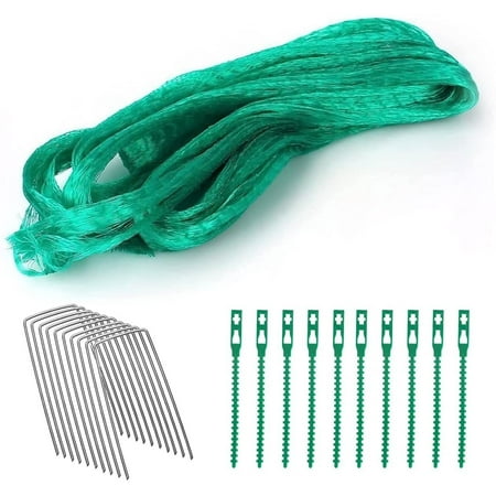 4m x 10m Bird Protection Net Garden Plant Net Fruit Tree Net with 10