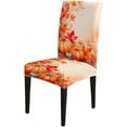 thumbnail image 2 of Fall Chair Covers Set of 4 Thanksgiving Watercolor Pumpkin Chair Covers for Dining Room Elastic Chair Protectors Washable Chair Seat Covers for Kitchen Holiday Fall Thanksgiving Decor, 2 of 6
