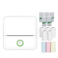 thumbnail image 1 of Mistaha Portable X6 Mini Bluetooth Thermal Printer Set with 5 Thermal Paper, 5 Sticker Paper, and 3 Color Paper - Wireless Printing for Students, 1 of 6