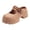 Brown, variant on Women's Chunky Platform Slip on Mary Jane with Adjustable Back Strap 2026 Casual Height Increasing Barefoot Slip on Water Sandals Dress Clogs White Size 8
