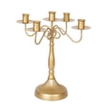 thumbnail image 4 of Candelabro de Metal con cinco cabezas, candelabro, adorno, decoración de boda para Acción de Gracias, Navidad, escritorio para el hogar mayimx Candelero, 4 of 9