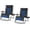 Black & Blue, variant on Oversized Folding Recliner Chair, Padded Zero Gravity Lounge Chair with Adjustable Headrest and Cup Holder for Outdoor Camping, Patio, Poolside, Lawn in Black and Blue