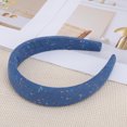 thumbnail image 3 of Unique Bargains 1 Pc Headband Fashion Narrow Hair Accessories Dark Blue, 3 of 5