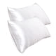 thumbnail image 1 of Fiudx Juego de Fundas de Almohada de Seda Sintética, Tacto Satinado Suave, Diseño de Sobre, Transpirable y Agradable para La Piel y El Cabello, Color Blanco, 2 Piezas, Tamaño 50 X 76 Cm., 1 of 1