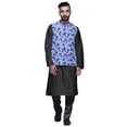 thumbnail image 1 of Atasi Ethnic Dupion Silk Kurta Pyajama Set With Printed Nehru Jacket For Mens, 1 of 3