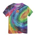thumbnail image 4 of ZTKWD Boys Girls Kids Shirts Tops Short Sleeve Starry Sky Galaxy Print for Kids 6-16 Years, 4 of 4