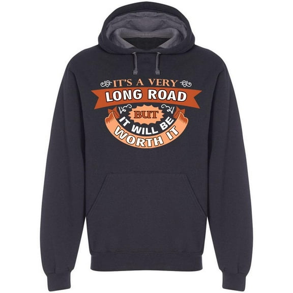 It Is A Very Long Road Hoodie Men -Image by Shutterstock, Male Medium